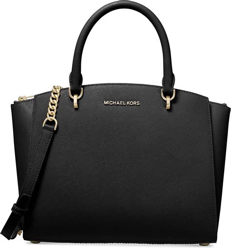 Michael Kors Ellis L Satchel Shoulder Bag Black 